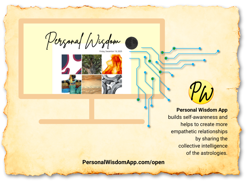 Personal Wisdom App builds self-awareness and helps to create more empathetic relationships by sharing the collective intelligence of the astrologies.